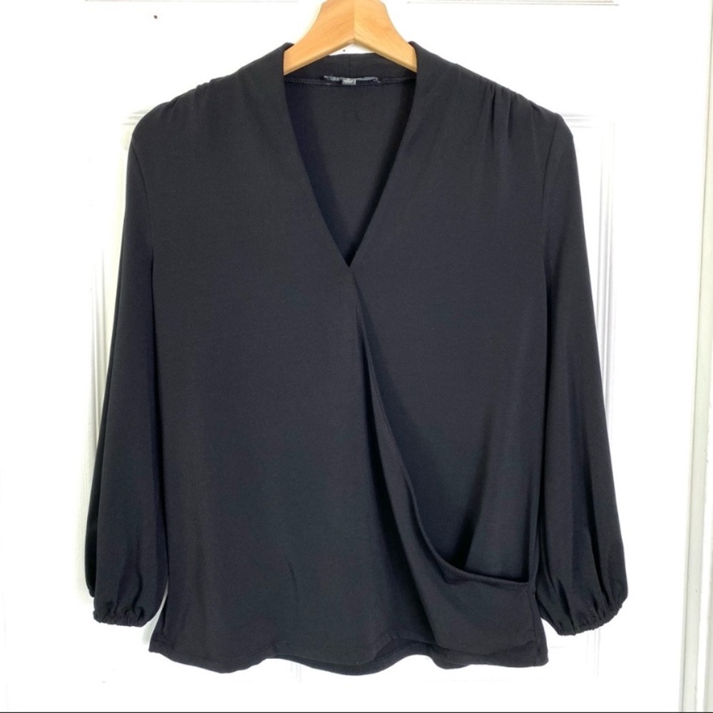 Adrianna Papell Faux Wrap Front Blouse Size Medium